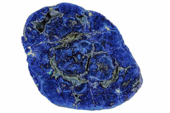 Vivid Blue, Cut & Polished Azurite Nodule - Siberia #190171